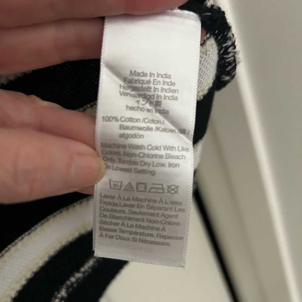 Madewell Relaxed V-Neck Polo Shirt Striped Size XS - Picture 7 of 7